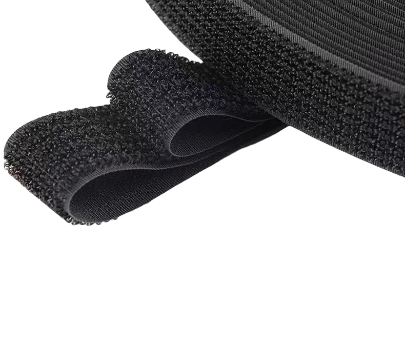 Image of 0.78 inch x16Ft Hook and Loop Straps with 25 Metal Buckles, Adjustable Fastening Cable Straps, Cut-to-Length Cinch Strap, Reusable Nylon Securing Cord Ties for Organizer or Storage, 1 inch Wide, Black