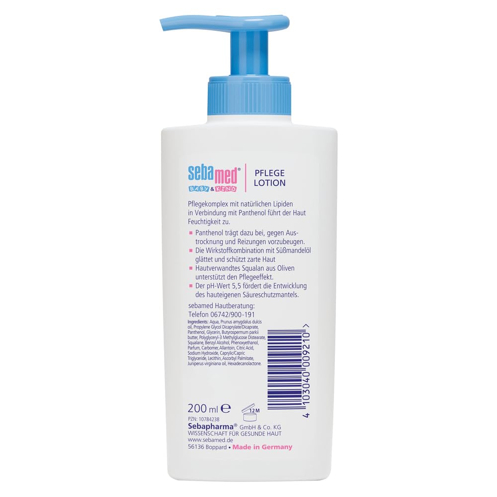 SEBAMED Baby und Kind Pflegelotion mit Panthenol, 2er Vorteilspack, pflegt zarte Kinderhaut sanft, auch bei trockener Haut und Reizungen… – Ansicht 2