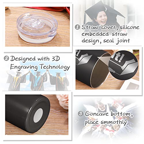 4 Sets Graduation Gifts For Mastering Degree, Mastered It 2023 Masters Graduation Coffee Mug For High School College Graduates, 20 Oz Water Tumbler With Gift Box Straw And Brush #TOP3