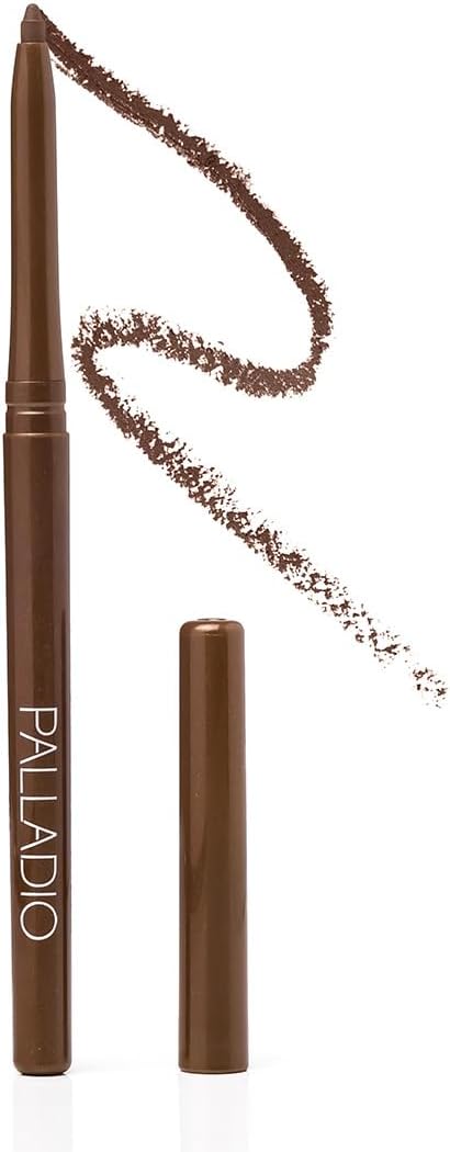 Retractable Waterproof Eyeliner, Richly Pigmented Color and Creamy, Slip Twist Up Pencil Eye Liner, Smudge Proof Long Lasting Application, All Day Wear, No Sharpener Required, Brownie