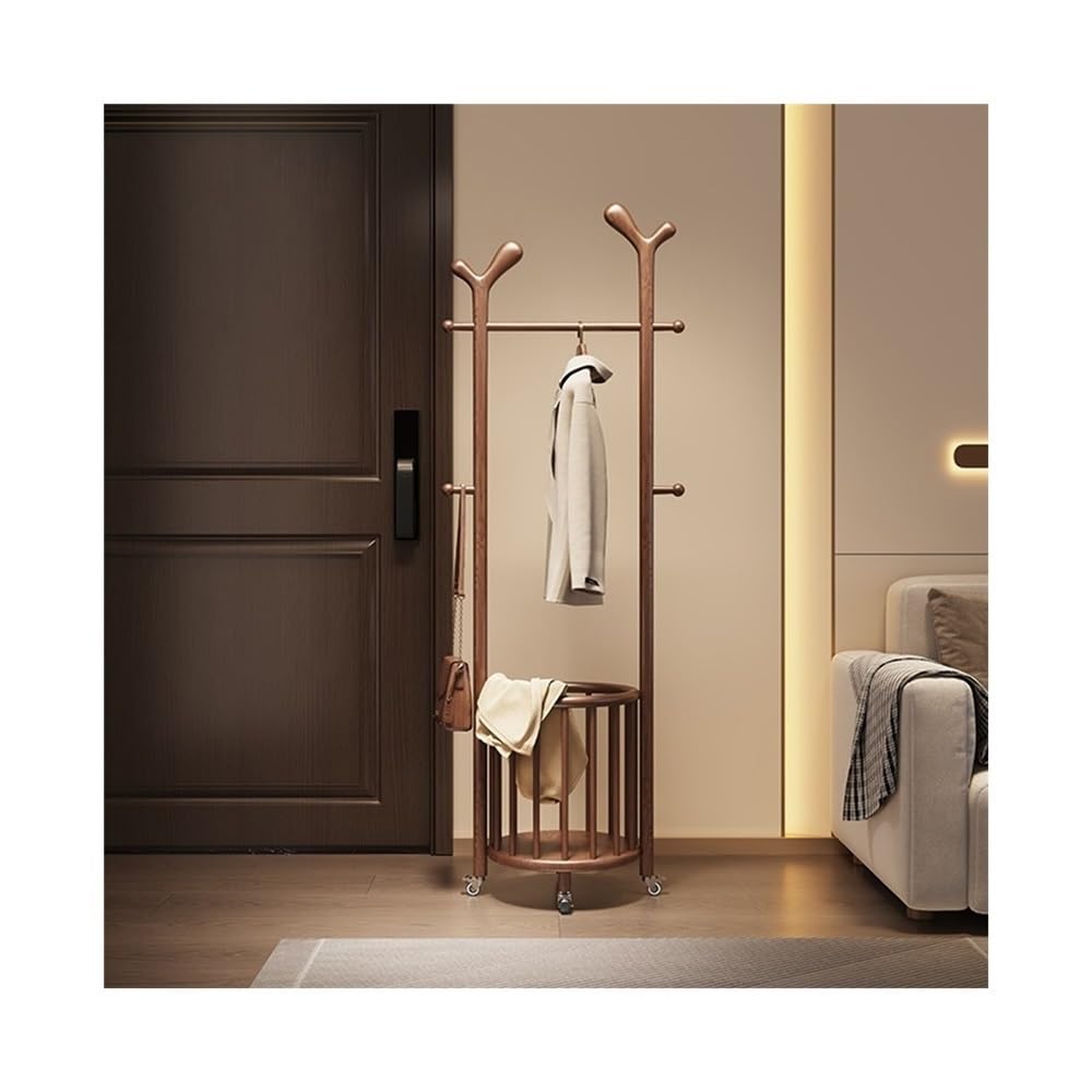 Flur Kleiderbügel, Bodengarderobe, Schlafzimmer, Massivholz, Wohnzimmer, Holzgarderobe, einfacher Neuer chinesischer Stil, großer Kleiderständer Hutständer(Klein)