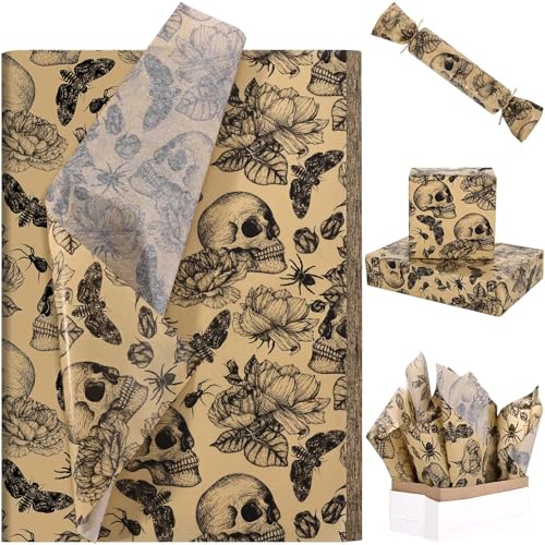 100 Sheets 20 * 14 Inches Vintage Halloween Tissue Paper Kraft Go...