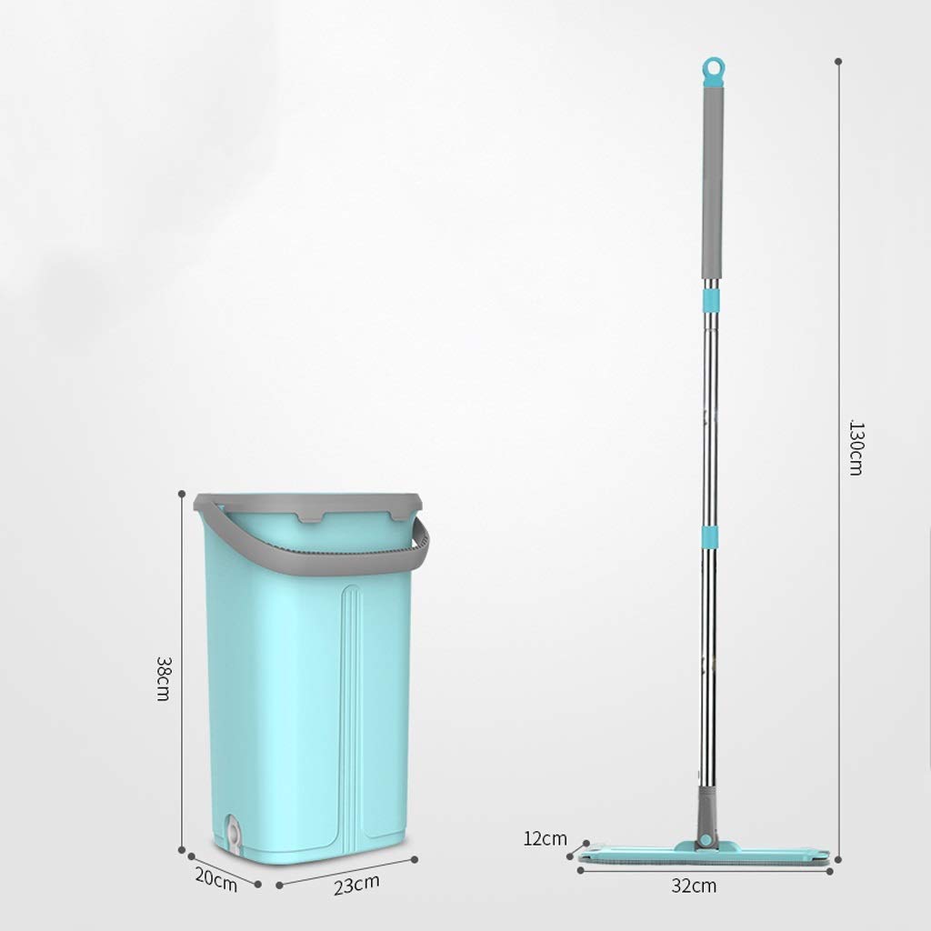Buena absorción de Agua Juego de Limpieza de trapeadores y Cubos Seco y Mojado Colgante 360 ​​& deg; Paño de Cabeza Azul Limpio * 2 Inicio