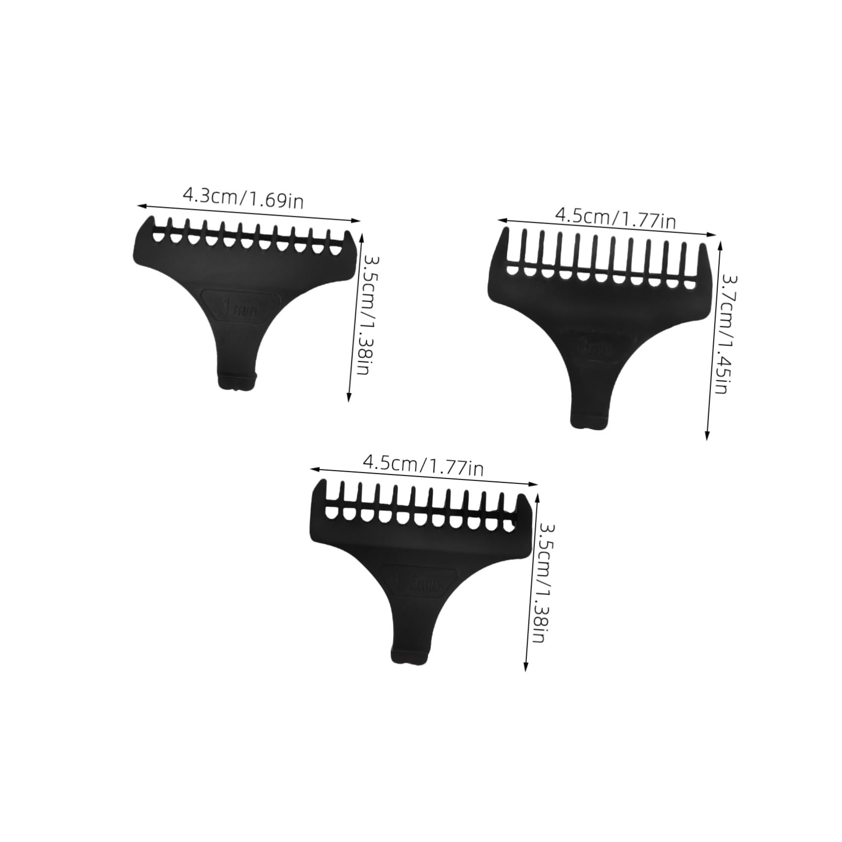 Didiseaon Clipper Oil Comb Set Tail Comb Hair Clipper Oil Hair Clipper Comb Cutting Trimmers Guide Combs 3mm/1mm/1.5mm Barber Accessories