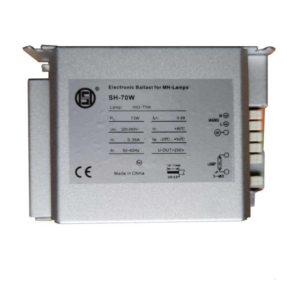 SH-70 W, 220 V, reattori elettronici HID ad alta efficienza energetica, per lampade MH, alogenuri metallici