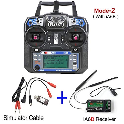Xiangtat Flysky FS-i6 6CH 2.4GHz AFHDS RC Transmitter w/FS-iA6B Receiver+ 22 in 1