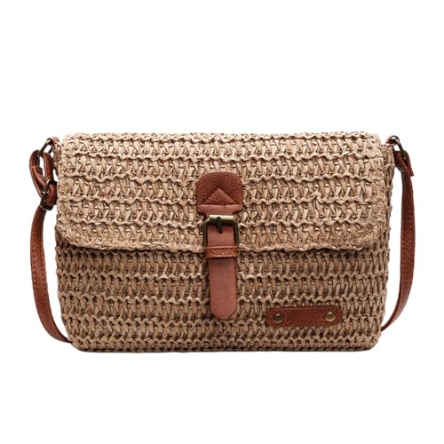 Straw Crossbody Bags for Women,Summer Casual Beach Envelope Purse