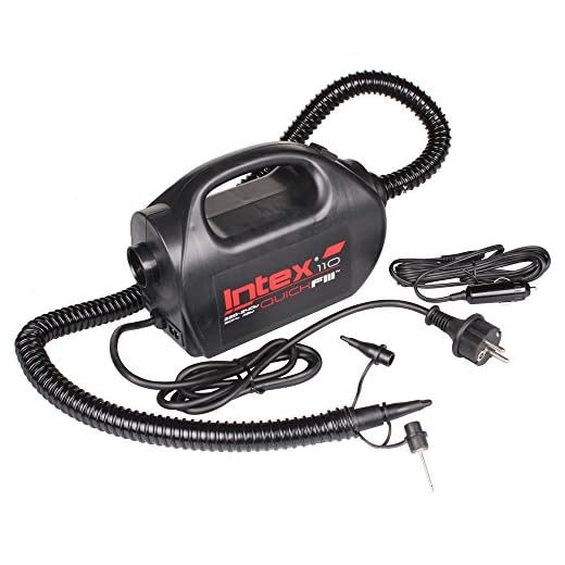 Intex 68609, Hinchador Eléctrico 220 240 V Con Boquilla De Aguja Elektrische Luftpumpe Fã R In Und Outdoor 230v 12v Mehrfarbig Negro, 12.5 X 25.5 X 15.5 Cm