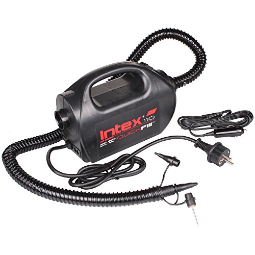 Intex gonfleur mini compresseur electrique 12 & 220-240 volts, Noir