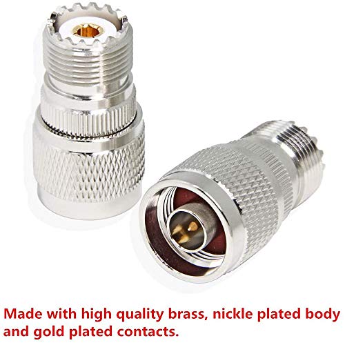 Greluma 3 Stk N-Stecker auf UHF-Buchse, N-Stecker auf PL259-Buchse SO-239-Koaxialstecker für RF-Funkantenne