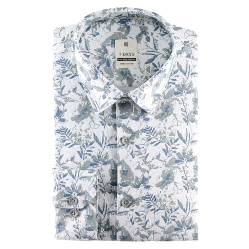 Image of 7-DAYS Men's Premium Printed Shirt - 100% Cotton, Regular Fit, Full Sleeve, with Pocket - Versatile for Formal Occasions and Casual Wear