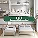 Jocoevol Metal Bunk Bed Twin Over Full, Industrial Bunkbeds Heavy Duty Bed with Safety Guard Rails and Space-Saving Design, Steel Bed for School, Bedroom (White)