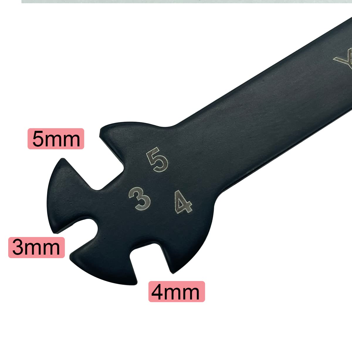 RC Car Wrench Multi-Function Wrench Turnbuckle Wrench with Cross Wrench for RC Car Repair Work, Black - Image 3