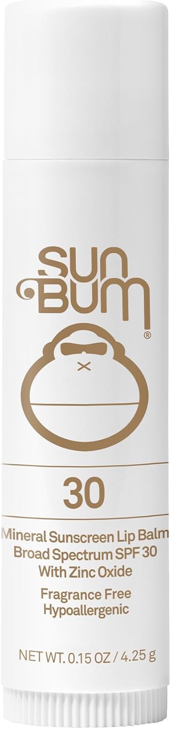 Sun Bum SPF 30 Mineral Sunscreen Lip Balm | Hawaii 104 Act Compliant (Octinoxate & Oxybenzone Free) Broad Spectrum Natural Lip Care with UVA/UVB Protection | .15 oz