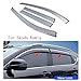 Produktbild KaiTian 4X Windabweiser Autofenster Regenschutz Regenabweiser Anklebbare Deflektoren Chrom-Verkleidung für Skoda Kamiq 2018-2022