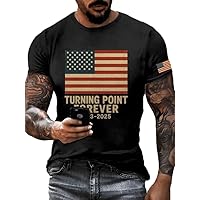 Men's Turning Point Forever 1993 2025 Print Round Neck T-Shirt America Flag Tee