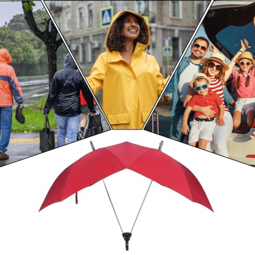 Parapluie double coupe-vent imperméable et accessoire voyage robuste - 5