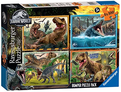 Ravensburger Puzzle, Jurassic World, 4x100 Piezas, Puzzles para Niños, Edad Recomendada 5+, 05619 4