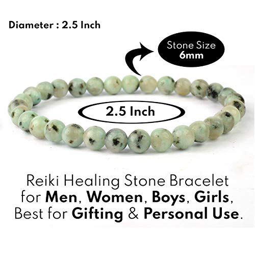 Image of Reiki Crystal Products Natural Crystal Stone Bracelet 6 mm Round Beads for Men & Women | Gemstone Jewellery Bracelet | Reiki Charged | Multiple Stone Variants Available