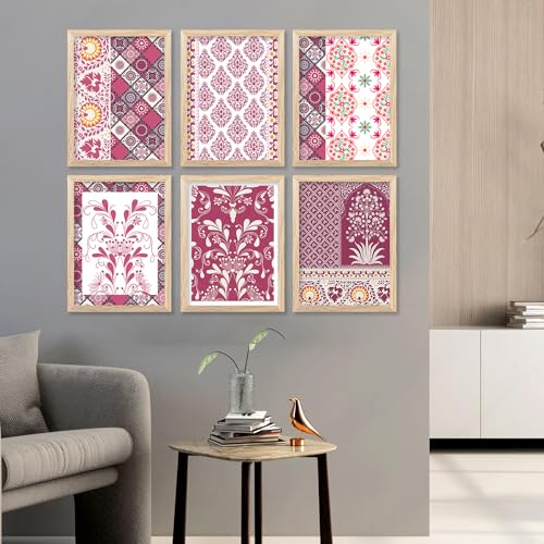 Image of kotart Premium Digital Madhubani Art Paintings with Frame for Home Decor - Painting Wall Decoration - Pack of 6 (14X20 Inch, A)
