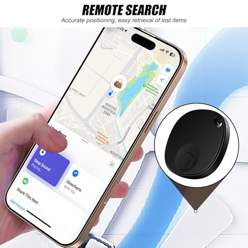 Apple Airtag 5 Pack, Find My Enabled Tracker with Global Positioning & Leave Behind Alerts, No SIM Card Needed, 12-Month Battery for Keys, Luggage, Pets (Black) - Image 6