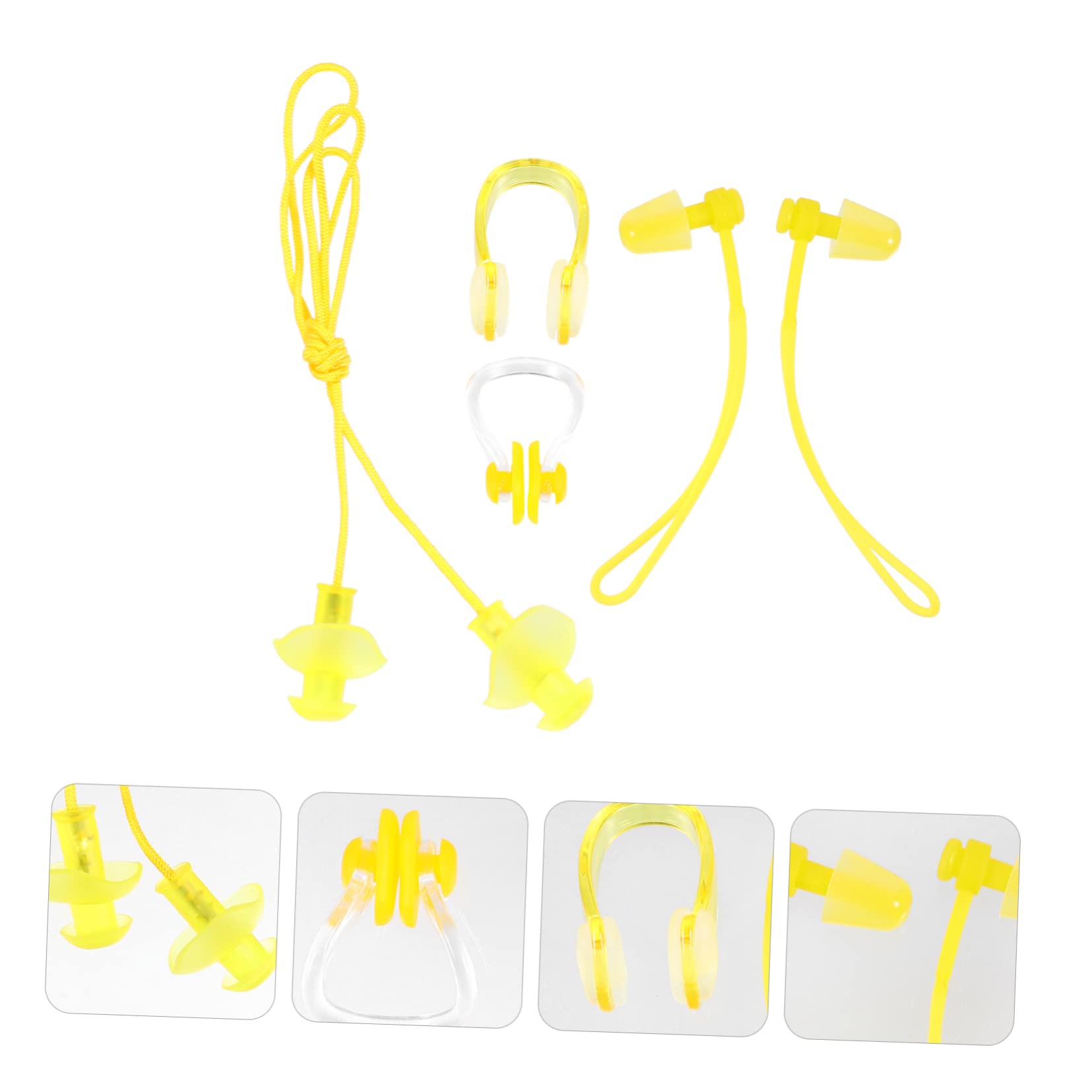 GOOHOCHY Swimming Earplugs Nose Clip Kit PVC for Boys and Girls Adults Nose Clip Earplug Set