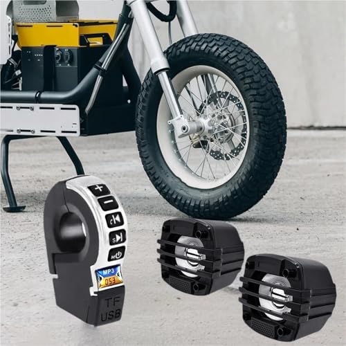 Parlante inalámbrico para manillar de motocicleta con luz y radio miniatura 5