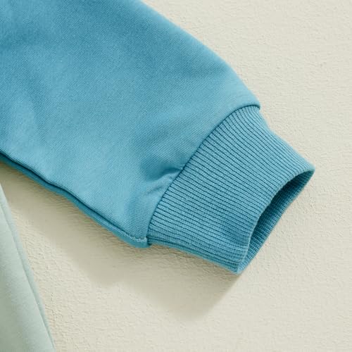 Toddler Baby Boy Outfit Daddy's Little Man Contrast Color Long Sleeve Sweatshirt Pants Cute Fall Winter Clothes4