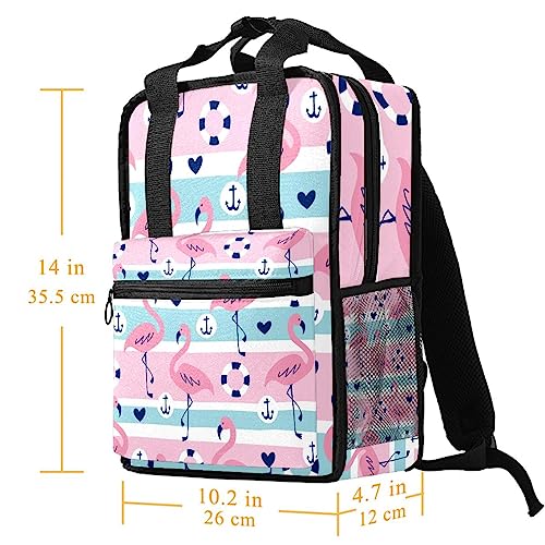 Cartable fille flamant rose et sac à dos garçon multicolore 35cm