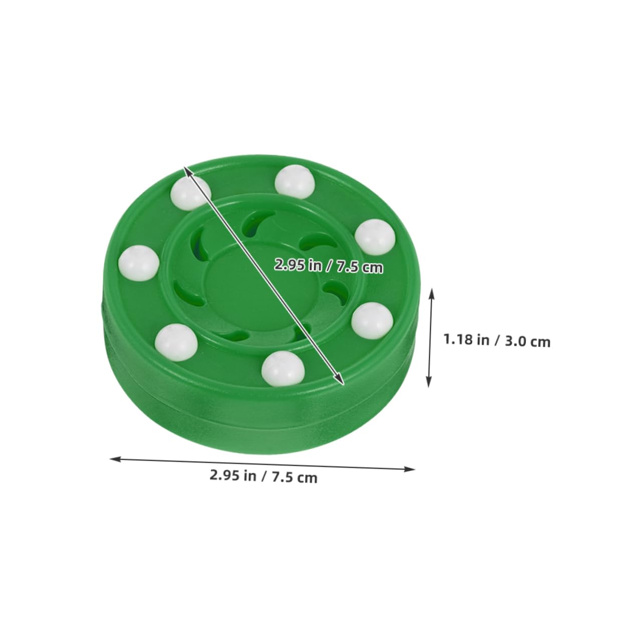 OSOLADY Practical Hockey by 2 Plastic Ice Hockey Balls for Roller Skating Skills Improvement