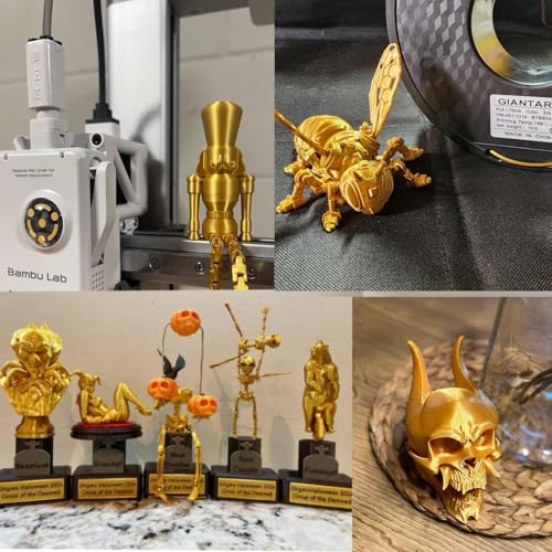 Image of GIANTARM Silk 3D Printer Filament 1.75mm Metallic Gold PLA 2kg