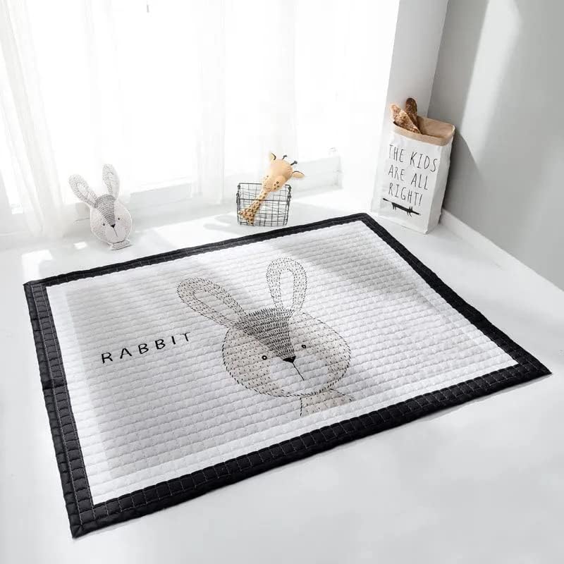 Junior KingdomRabbit Design Non Slip Super Absorbent Machine Washable Kitchen Rugs and Mats, Comfort Standing Foam Mats for Kitchen, Office (145 x 195 cm)