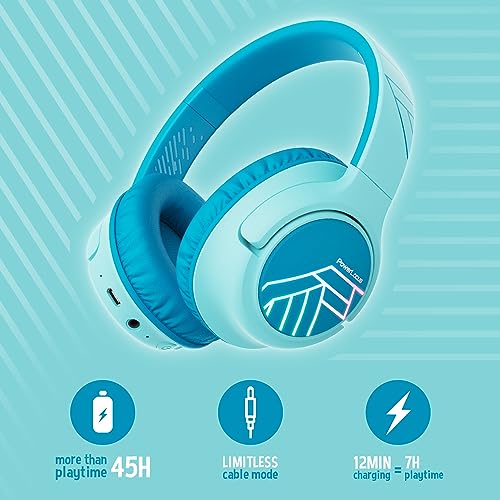 Image of PowerLocus Kids Headphones Wireless, 74 /85 /94dB Volume Limit, 45H Playtime