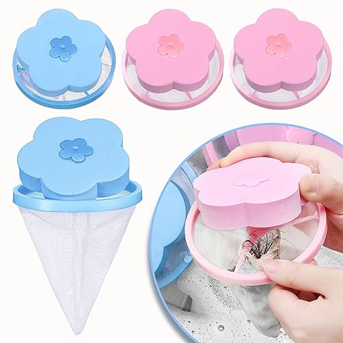 4pcs-Reusable Household Filter Washer Trap Net Pouch,pet Hair Remover for Laundry,Dog Hair Remover for Laundry,Lint Catcher for Laundry,lint Catcher for Washing Machine,Hair Catcher Washer Machine