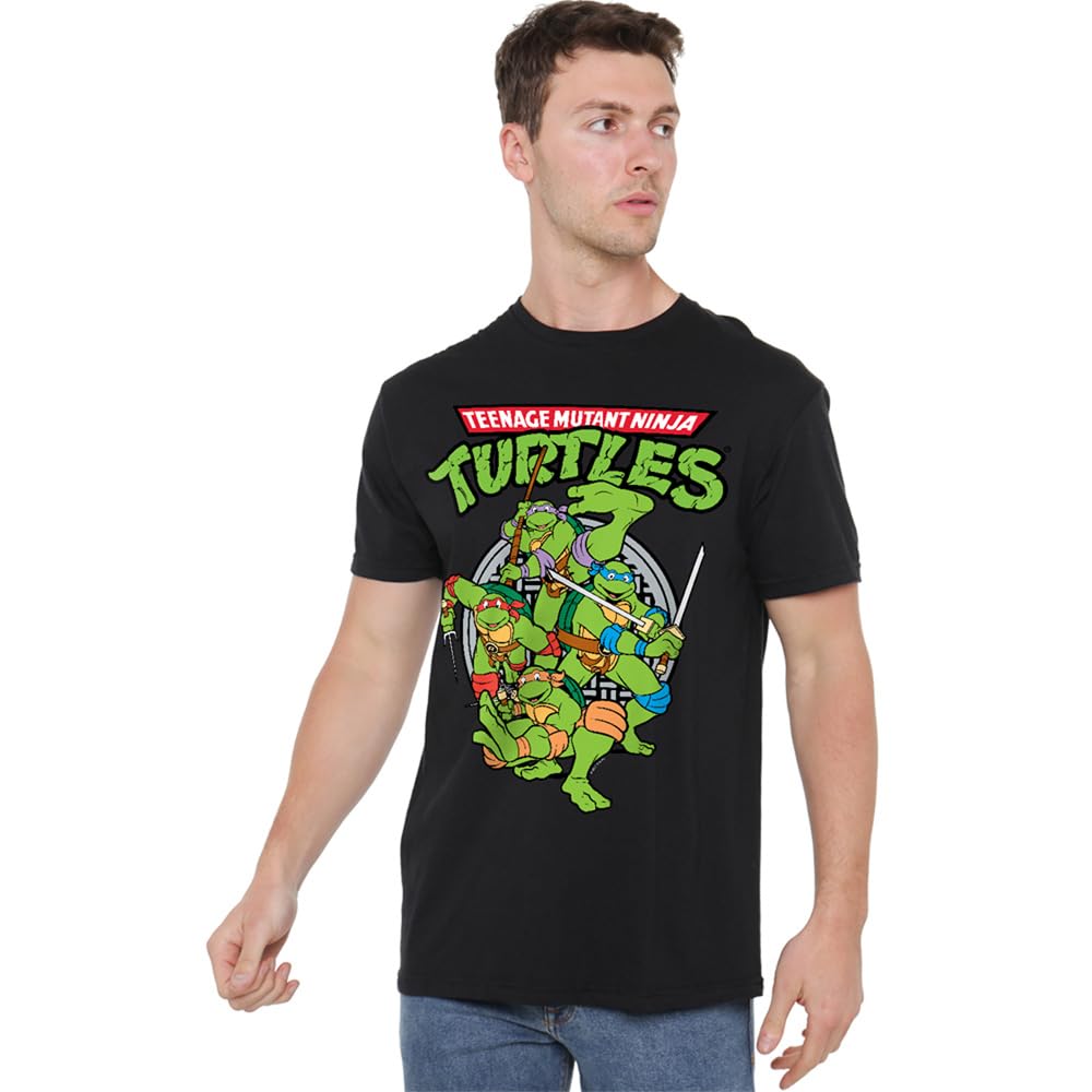 Teenage Mutant Ninja Turtles TMNT Group Unisex T Shirt, Black, XXX-Large