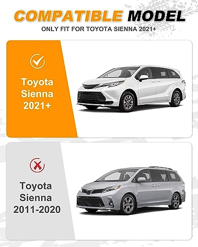 Image of 220 Lbs Roof Rack Cross Bars Fit for 2021 2022 2023 2024 2025 2026 Toyota Sienna W /Side Rails Crossbars Cargo Carrier Accessories