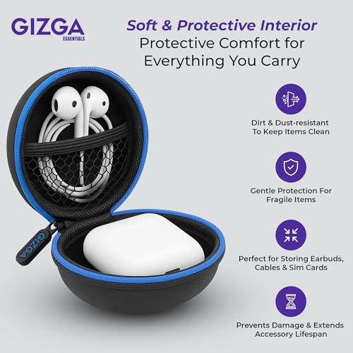 GIZGA essentials Earphone Carrying Case, Blue - Image 4