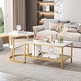 LOT de 2 TABLES:Notre set de table de café se compose d'une table de séjour rectangulaire et d'une table de café ronde que vous pouvez combiner ou utiliser individuellement. Cela rend la conception des meubles modernes plus flexible.