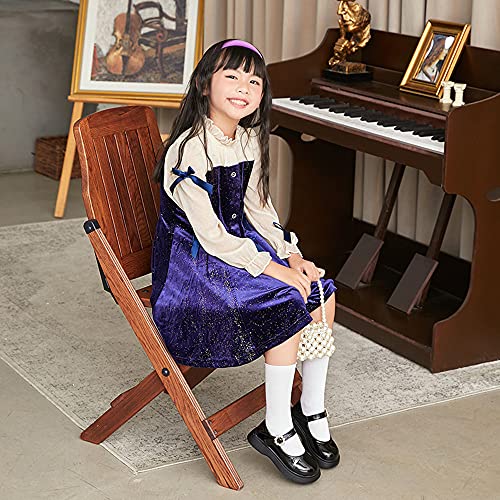 Girl's Classic Mary Jane School Uniform Shoes Flat Dress Shoes Pearl Strap Princess Dress Shoe2