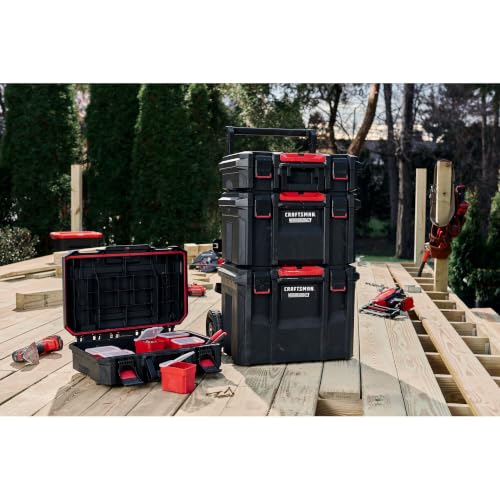 Image of CRAFTSMAN VERSASTACK XL System Tool Box, Water Resistant Tool Storage, with 6 Small Parts Containers, 21 Inch (CMST21415)