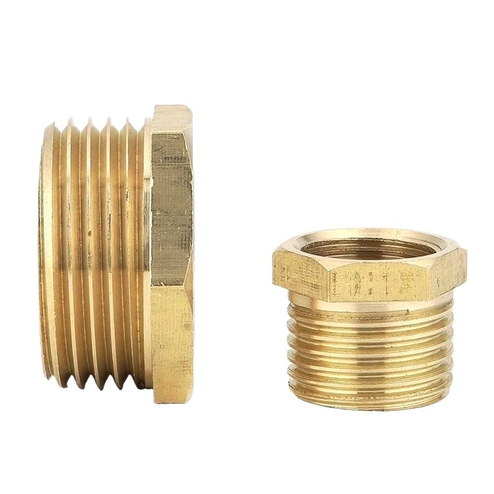 BSP Adaptateur de bague de plomberie mâle vers femelle – Connecteur de tuyau hexagonal pour un ajustement sûr, 1 pièce (0,3 x 0,6 cm)