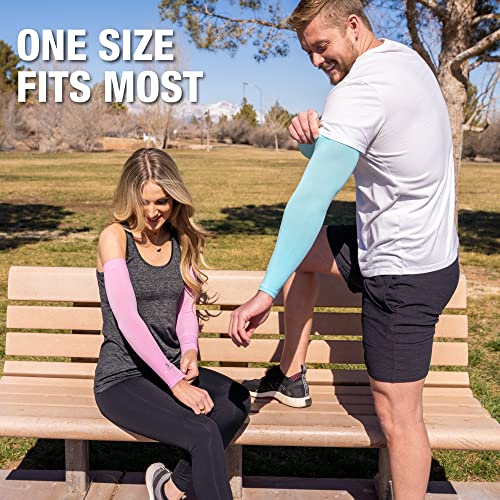 Image of SportsTrail Cooling Arm Sleeves for Men & Women - Breathable, UV Sun Protection, Sports Arm Sleeves for Women, Men & Youth