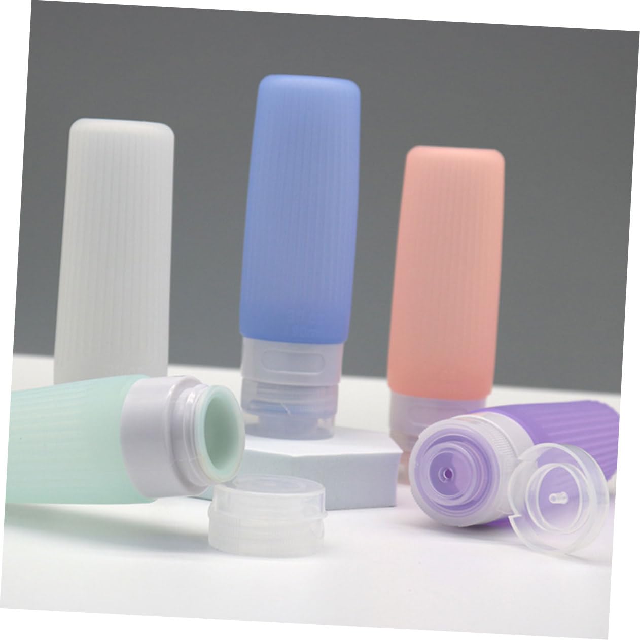 MAGICLULU 3 Set Di Contenitori Da Viaggio Colorati Flaconi Di Lozione Comprimibili Per Articoli Da Toeletta E Shampoo 4 Pezzi * 3