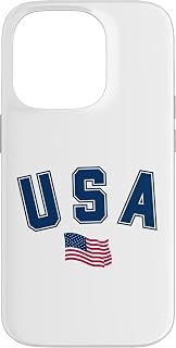 USA Words and Flag American Students Proud US American Dads Case for iPhone 14 Pro