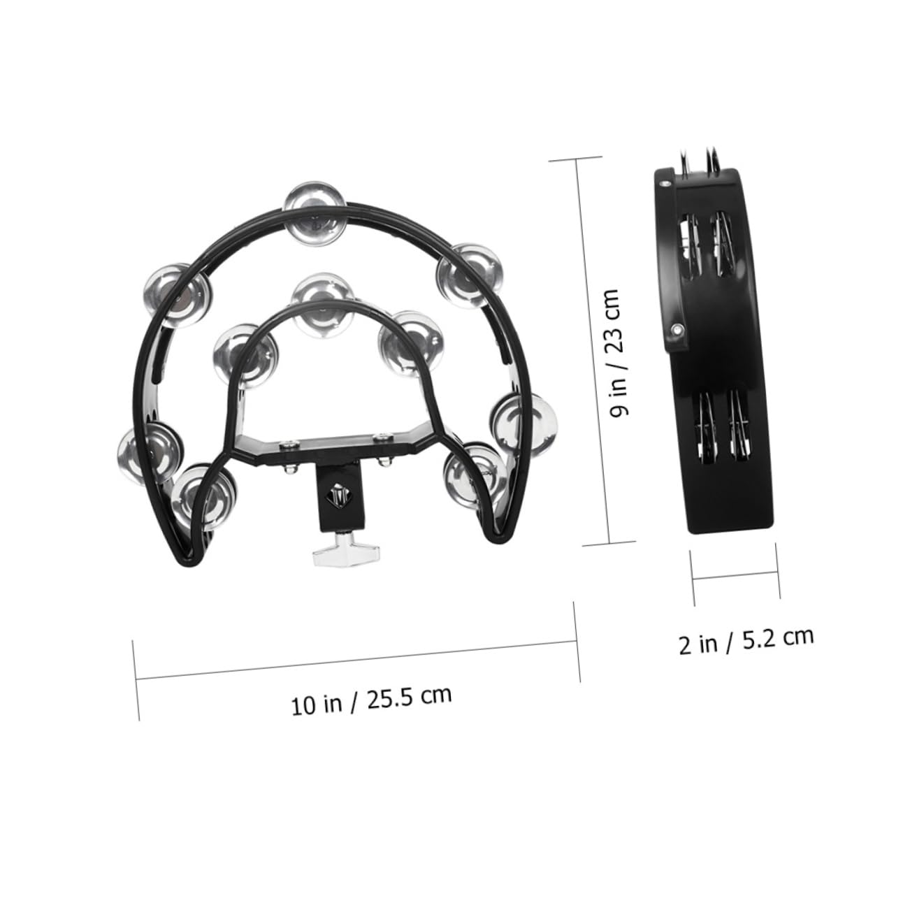 GALPADA Traditional Double Row Tambourine Hand Bell Music for Beginners Ergonomic Design Sound for Parties Special Occasions