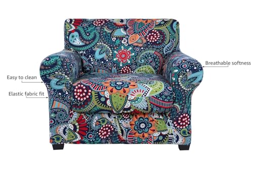 hyha-Couch-Covers-ChairSofa-Covers-Stretch-Printed-2-Pieces-Armchair-Slipcover-Separate-Couch-Cushion-Covers-Washable-Furniture-Protector-for-Dogs-Armchair-Paisley-Floral hyha Couch Covers ChairSofa Covers Stretch Printed 2 Pieces Armchair Slipcover Separate Couch Cushion Covers Washable Furniture Protector for Dogs Armchair Paisley Floral
