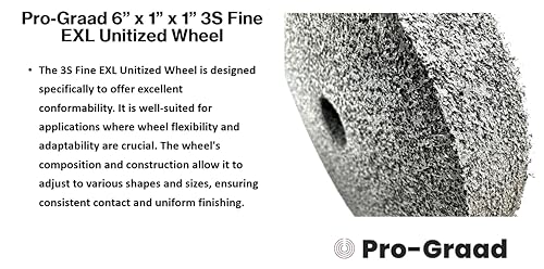 Image of EXL Unitized Wheel, Silicon Carbide, 6 inch Diameter x 1 inch Wide x 1 inch Arbor, 3S Fine | (Pack of 1)