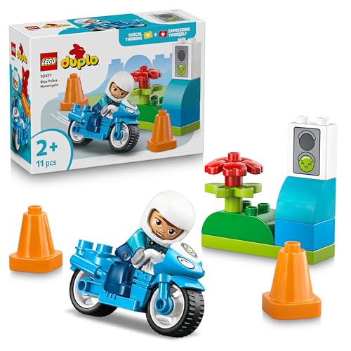 LEGO Duplo Moto de Policía Azul - Juego Educativo para la