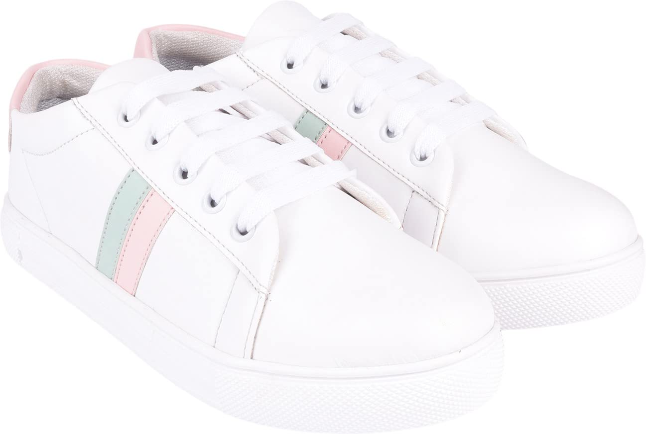 Shoetopia Girls White Trending Stylish Casual Sneakers Shoes-EU39 (B09NBWBHK3) Amazon Price History, Amazon Price Tracker