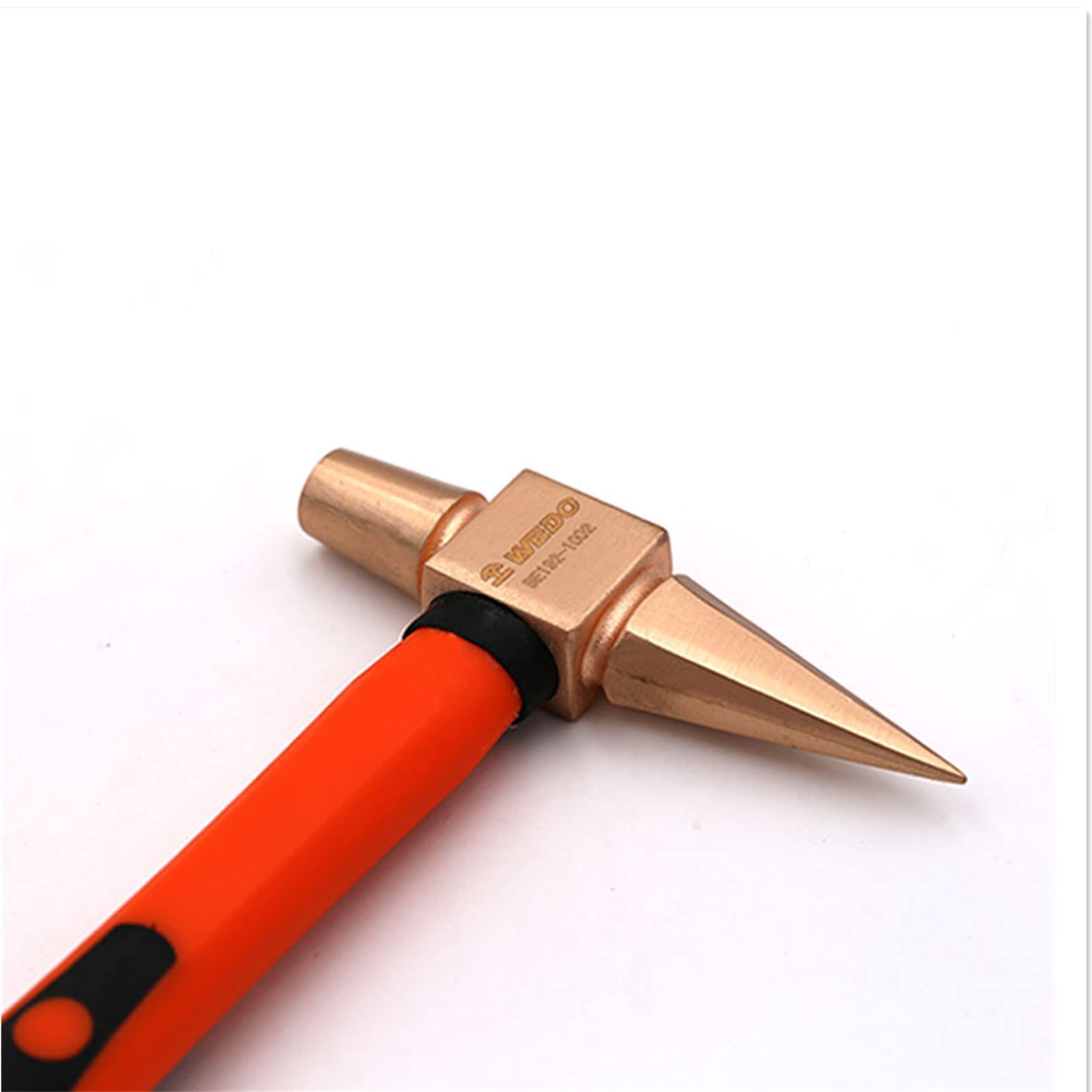 WEDO Martillo de prueba no parpadeante, sin chispas, Martillo de Inercia, mango de fibra de vidrio, no magnético, cobre de berilio, norma DIN, certificado BAM/FM, 280 mm, 250 g